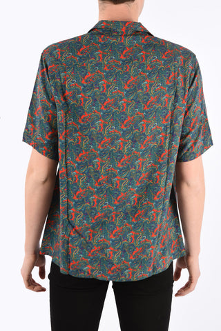 camicia disegno cashmere a manica corta