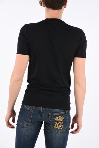 Crewneck t-shirt with embroidered logo