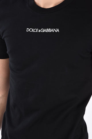 Crewneck t-shirt with embroidered logo