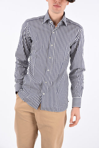 Cotton awning striped shirt