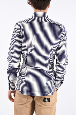 Cotton awning striped shirt