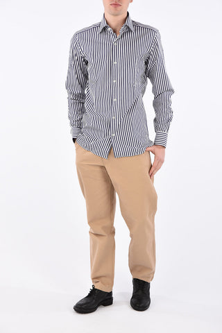 Cotton awning striped shirt