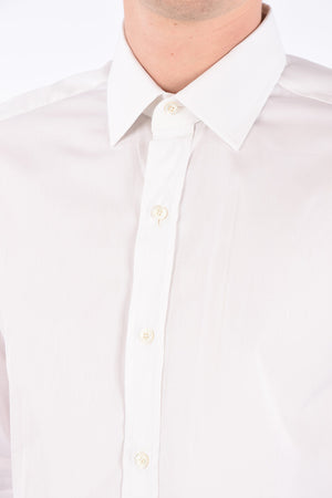 Cotton shirt with spread collar