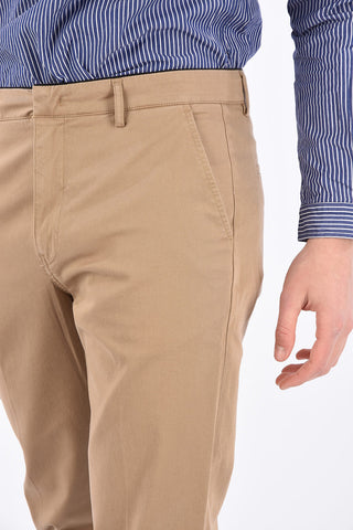 Stretch cotton JOVI cuffed hem trousers