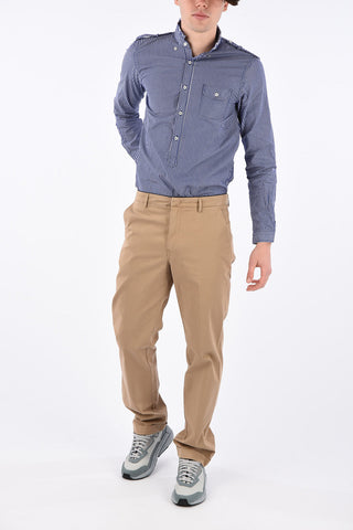 Stretch cotton JOVI cuffed hem trousers