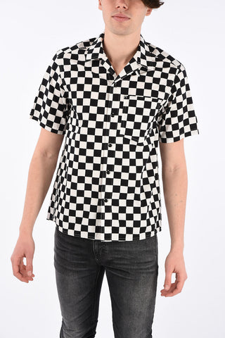 camicia a quadri a manica corta