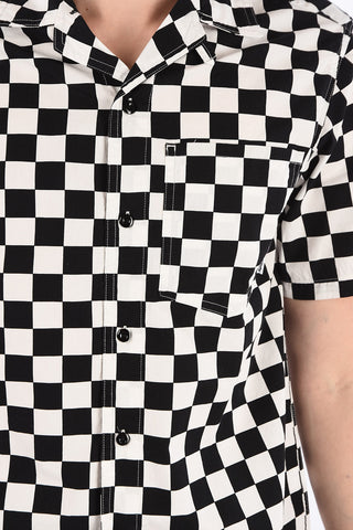 camicia a quadri a manica corta