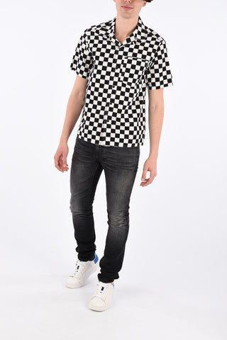 camicia a quadri a manica corta