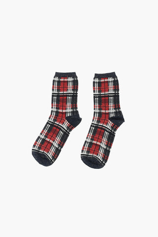 plaid TILEE socks