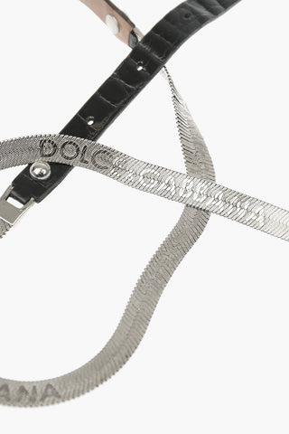 Leather and Metal Belt