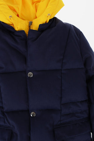 zipped puffer jacket