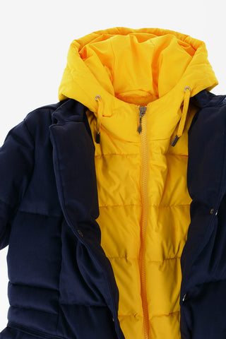zipped puffer jacket