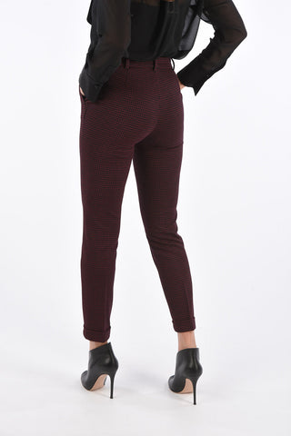 STUDIO  Pantaloni Tattersall Check CAIMANO con Chiusura a Scomparsa 