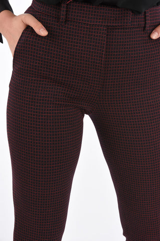 STUDIO  Pantaloni Tattersall Check CAIMANO con Chiusura a Scomparsa 