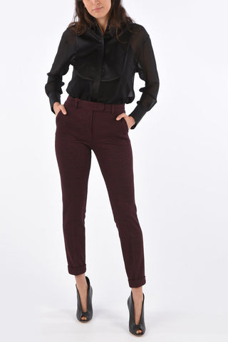 STUDIO  Pantaloni Tattersall Check CAIMANO con Chiusura a Scomparsa 
