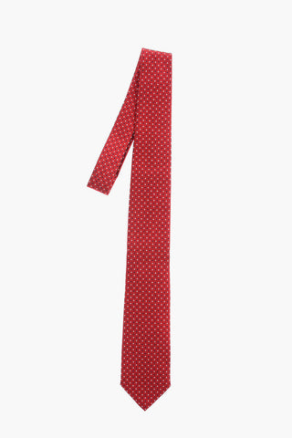 EZ TAILORING Cravatta in Seta a Pois