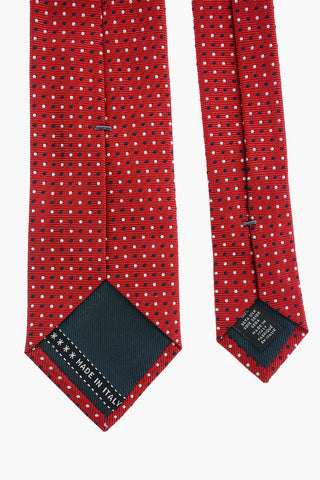 EZ TAILORING Cravatta in Seta a Pois