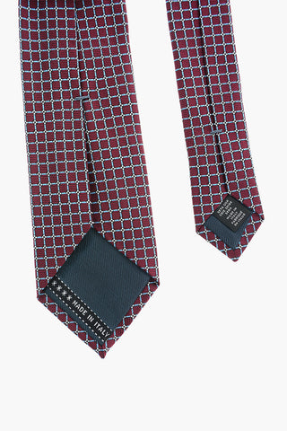 EZ TAILORING Cravatta a Quadri in Seta