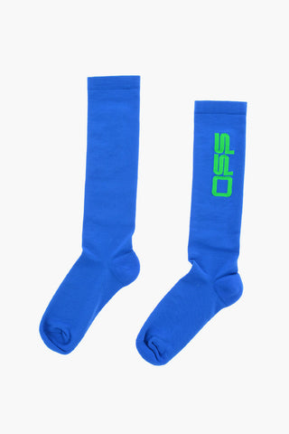Embroidered Logo Long Socks