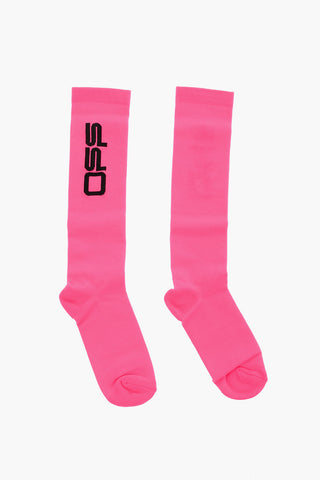 Embroidered Logo Long Socks