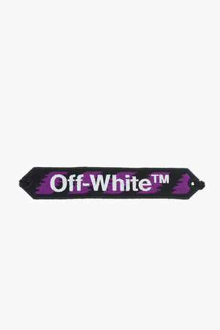 Macrame Bracelet with Embroidered Logo