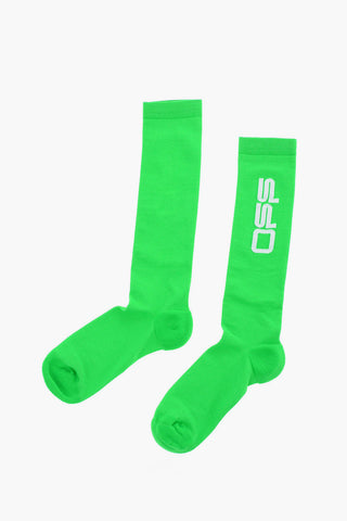 Embroidered Logo Long Socks