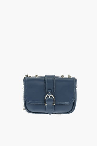 Leather Mini Saddle Bag With Removable Chain