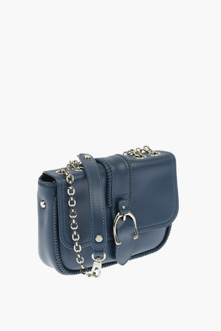 Leather Mini Saddle Bag With Removable Chain
