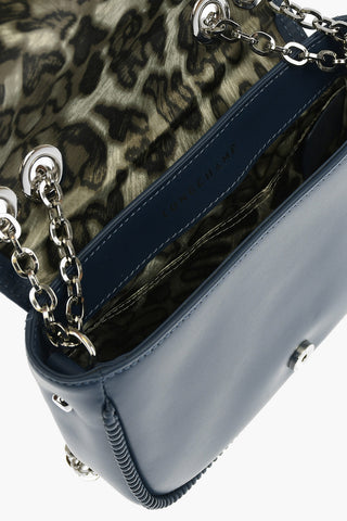 Leather Mini Saddle Bag With Removable Chain