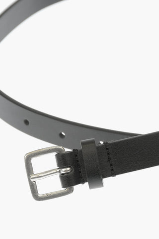 20mm Faux Leather B-LOWGO Slim Belt