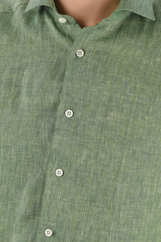 camicia in lino collo francese