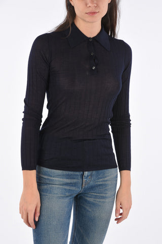 Cashmere and Silk  Polo Neck Sweater