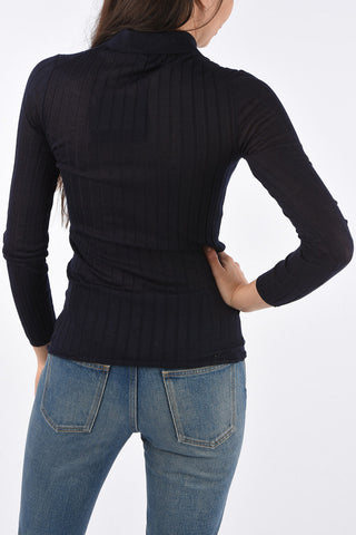 Cashmere and Silk  Polo Neck Sweater