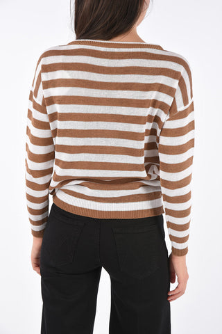 sequined and rhinestone embellished v-neck sweater