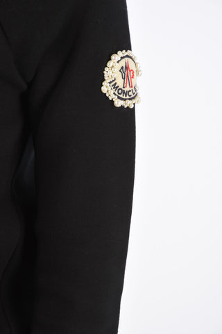 SIMONE ROCHA 4 pearl embellished crew-neck sweatshirt