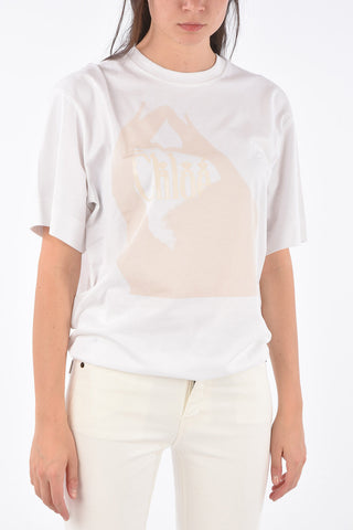 T-Shirt Girocollo MERCERISED in Cotone con Stampa