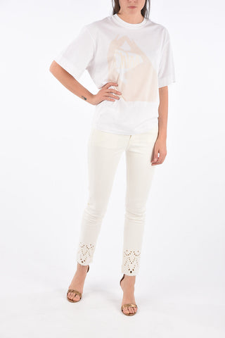 T-Shirt Girocollo MERCERISED in Cotone con Stampa