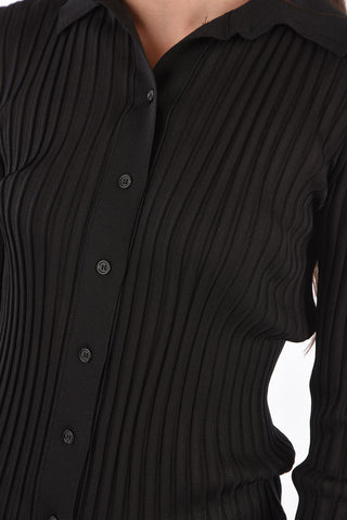 Cardigan Slim Fit a Costine in Seta 