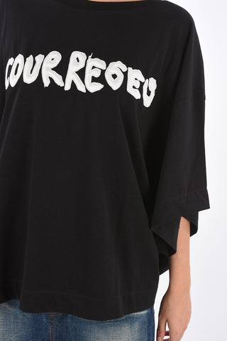 oversized t-shirt with embroidered logo