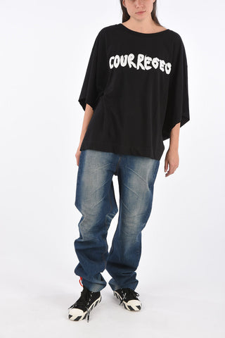 oversized t-shirt with embroidered logo