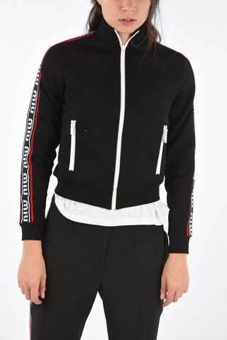 Side Logo Sweatshirt with Zip Closure