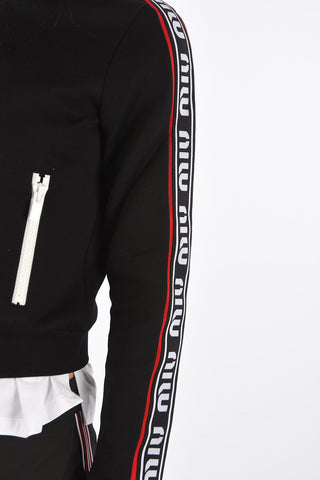Side Logo Sweatshirt with Zip Closure