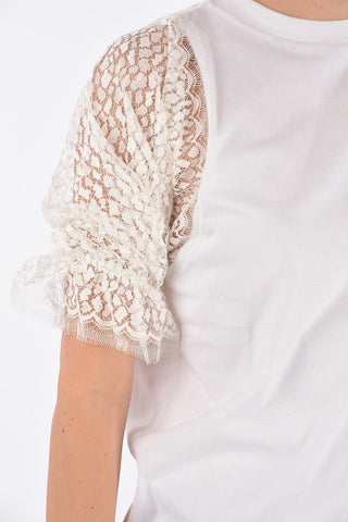 T-shirt Con Manica Macrame