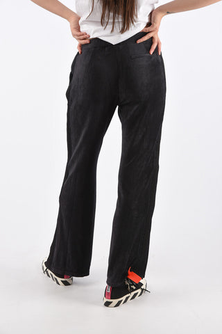 Drawstring velvet pants