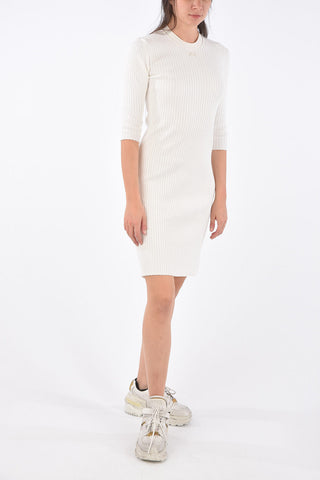 ¾ Sleeve Ribbed bodycon dress