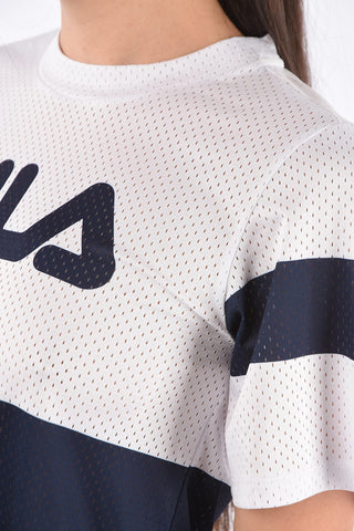 Logo-Print Mesh Dress