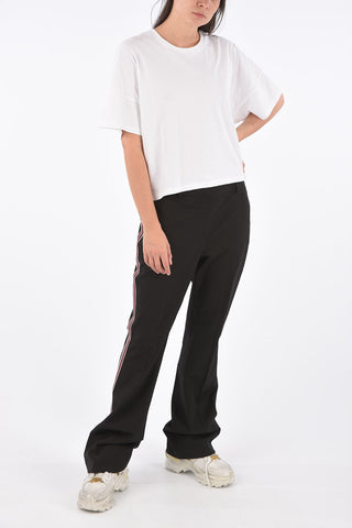 Mid-Waist Piping Pants