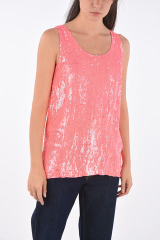 sequined YOLENE top