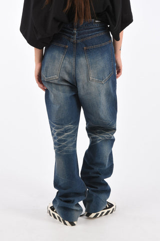 stone washed Low-rise waist Baggy jeans