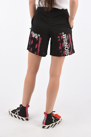 Shorts Mesh DIAG STENCIL con Elastico in Vita